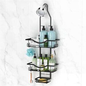 Adjustable Shower Caddy Hanging Rustproof Over Shower Head Bathroom Storage Orga